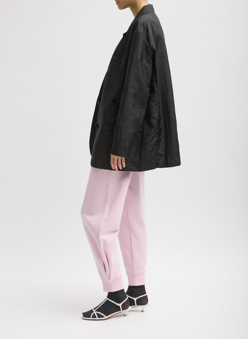 Tibi-Crispy Nylon Liam Blazer - Black-Blazers-Boboli-Vancouver-Canada