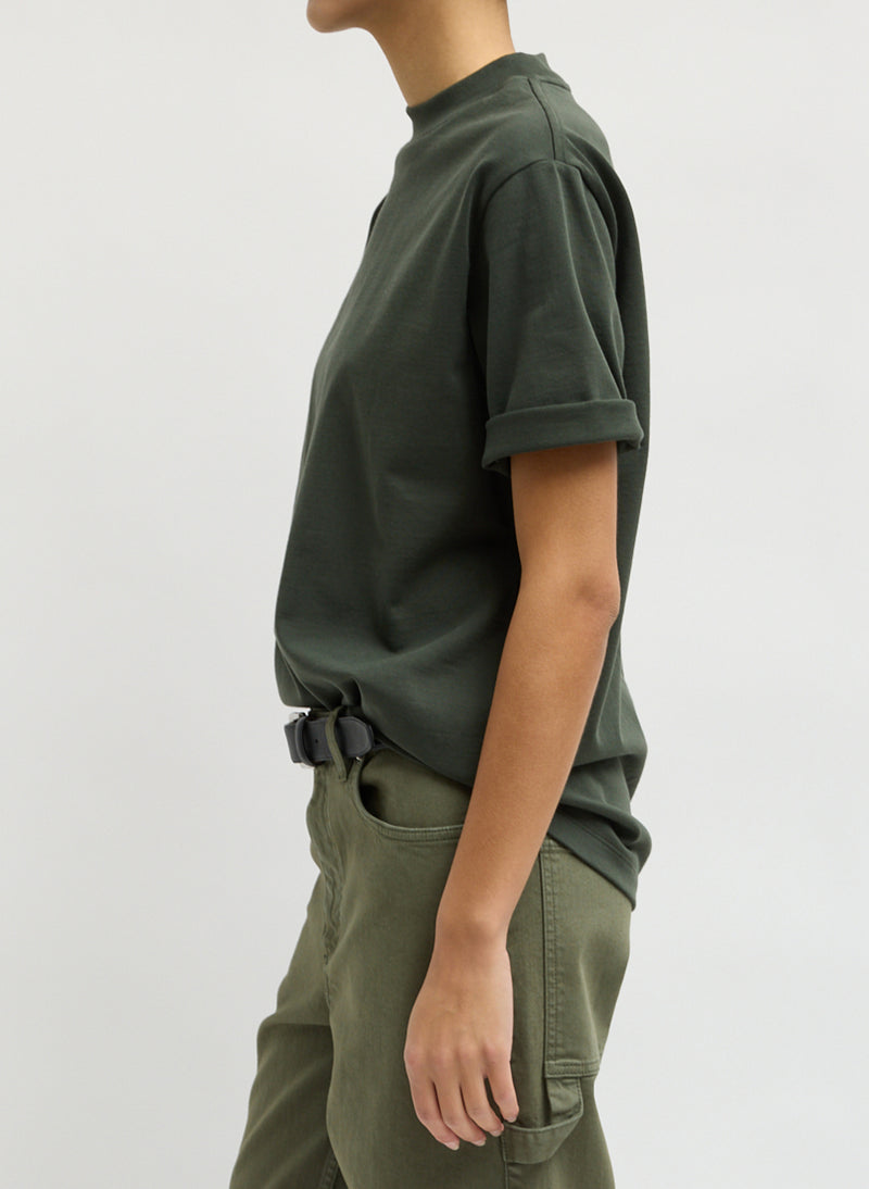 Tibi-Perfect Unisex T - Army Green-Tops-Boboli-Vancouver-Canada