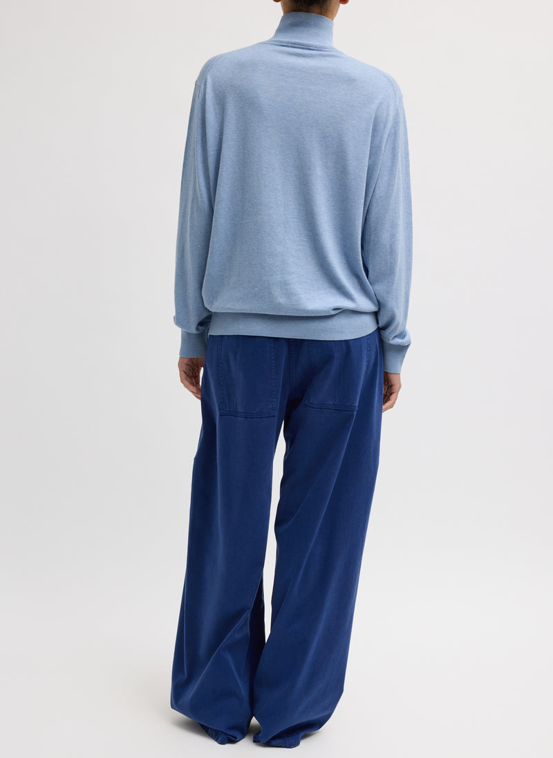 Tibi-Reactive Garment Dyed Stretch Twill Sid Pant - Navy Blue-Pants-Boboli-Vancouver-Canada