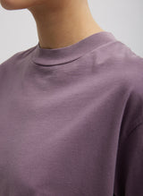 Tibi-Mock Neck Unisex T-Shirt - Plum-ish-Shirts-Boboli-Vancouver-Canada