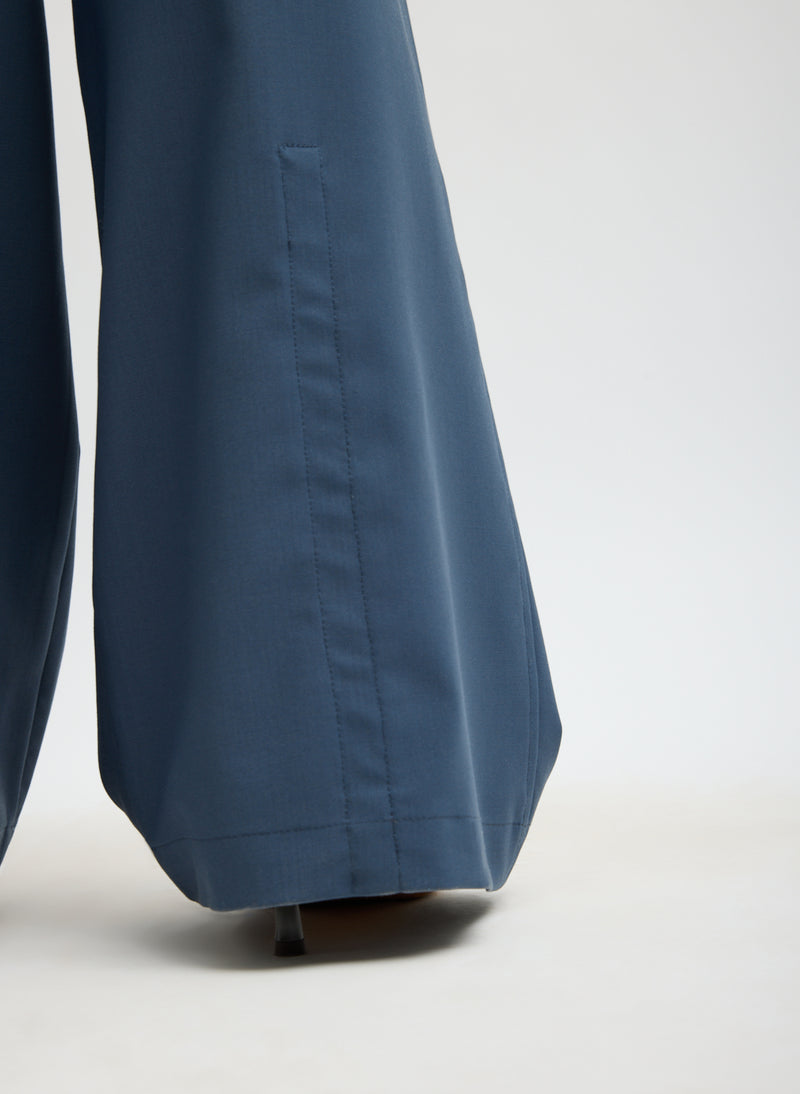 Tibi-Tropical Wool Charles Trouser - Blue Fog-Pants-Boboli-Vancouver-Canada