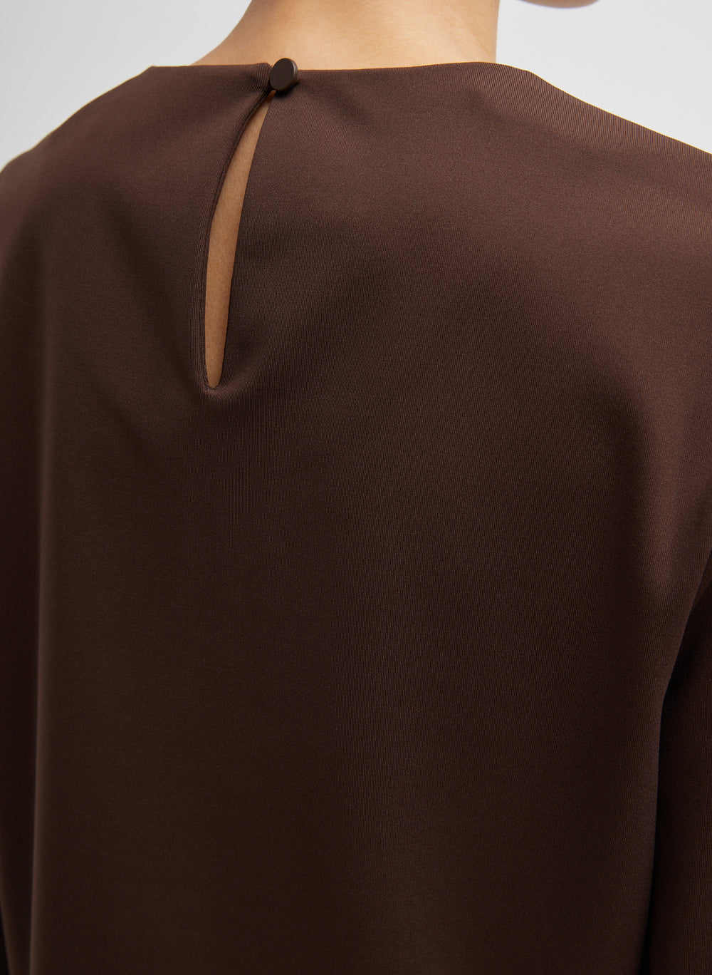 Tibi-Compact Ultra Stretch L.S. Slim Top - Brown-Tops-Boboli-Vancouver-Canada