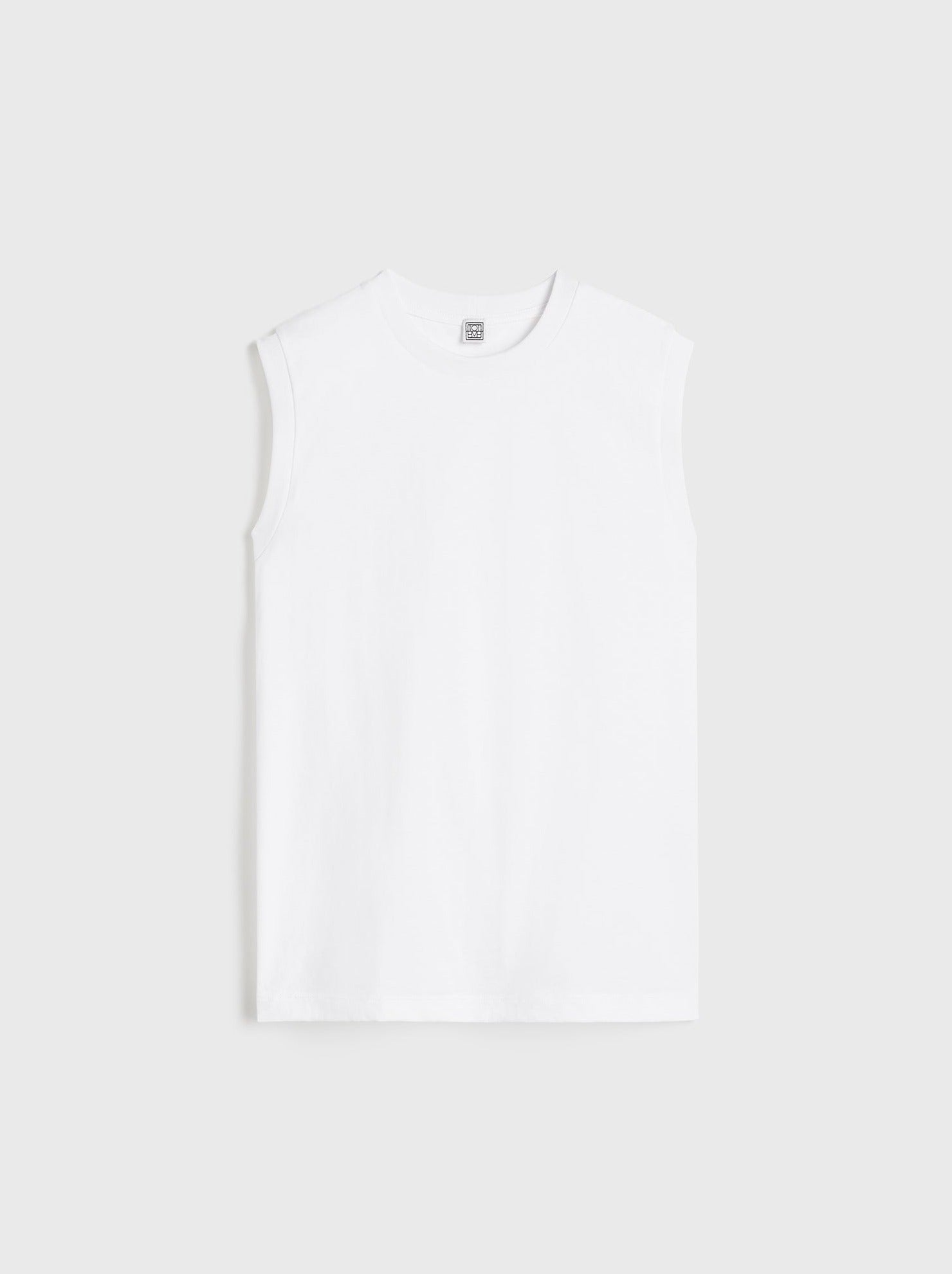 Totême-Relaxed Sleeveless Tee - Off White-Tops-XXS-Boboli-Vancouver-Canada