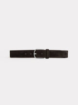 Totême-Slim Trouser Leather Belt - Espresso-Belts-EU 80-Boboli-Vancouver-Canada