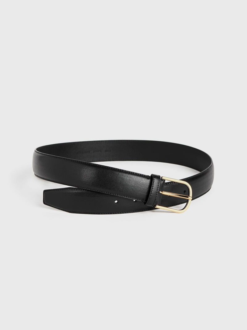 Totême-Wide Trouser Belt - Black-Belts-EU 80-Boboli-Vancouver-Canada