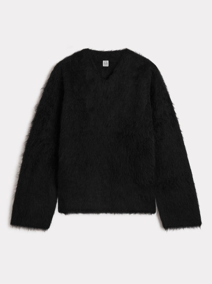 Totême-Petite Alpaca Blend Knit - Black-Sweaters-XXS-Boboli-Vancouver-Canada