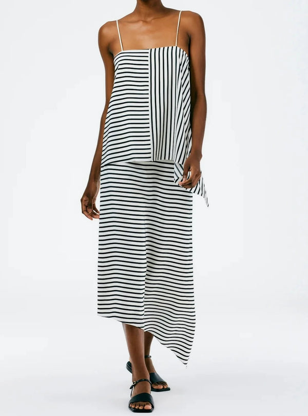 Identity Stripe Pencil Skirt - Black/Multi