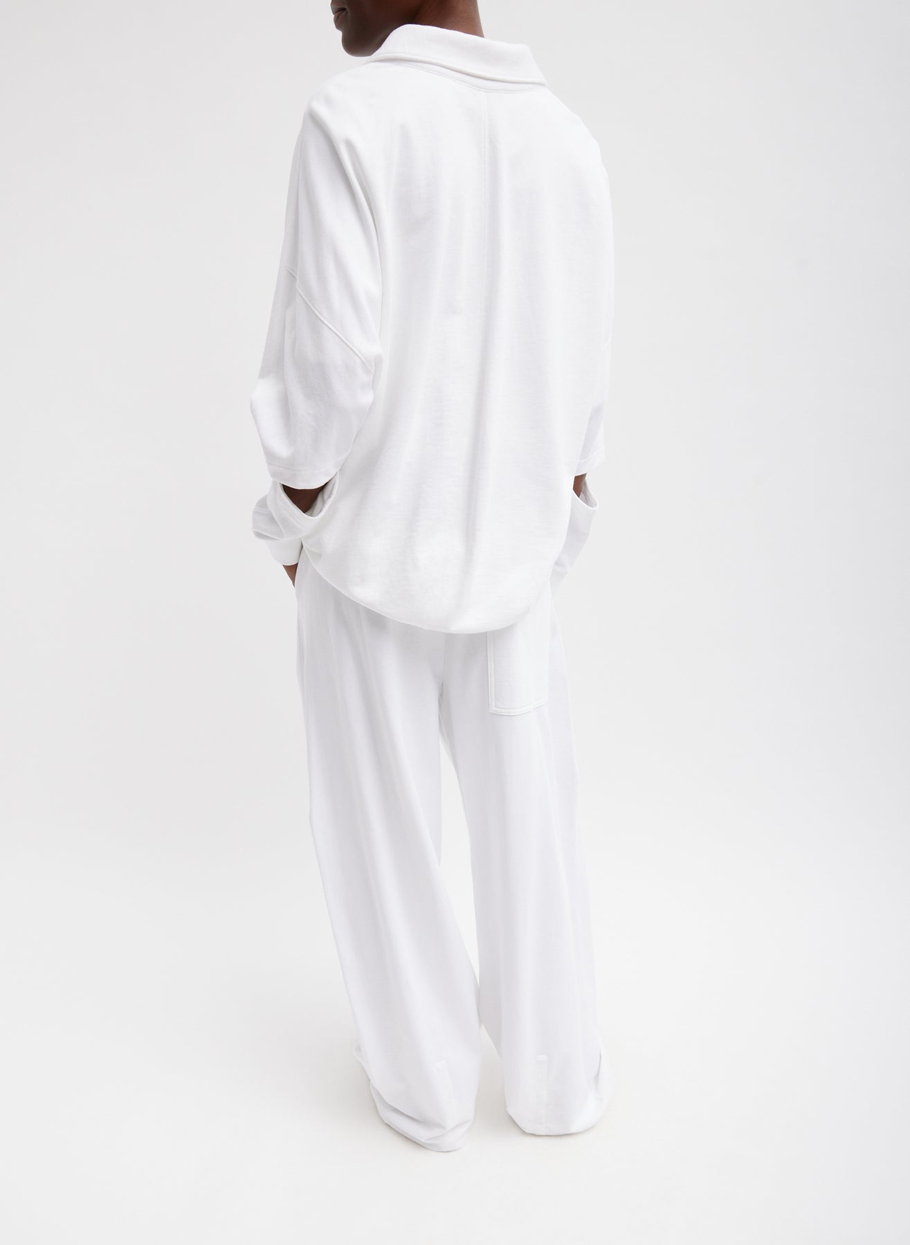 Tibi-Summer Sweatshirting Winslow Pant - White-Pants-Boboli-Vancouver-Canada