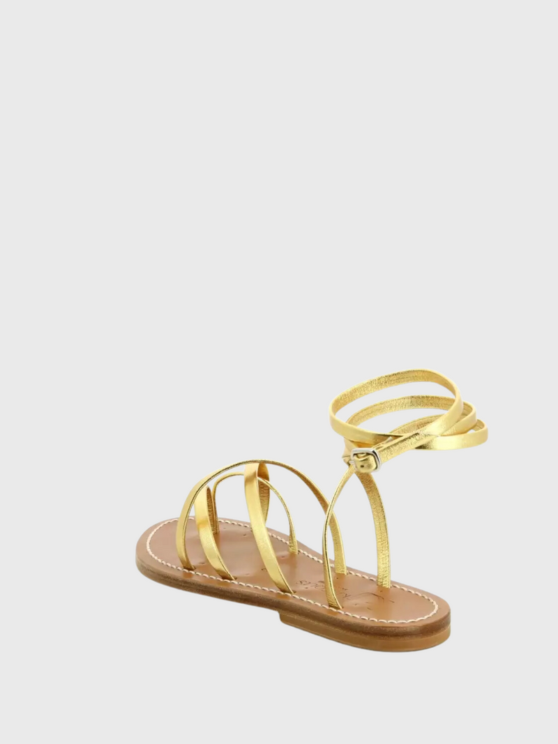 Zenobie Flat Sandals - Lamé