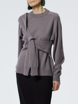 Tibi-Airy Extrafine Wool Blair Pullover - Grey-Sweaters-XS-Boboli-Vancouver-Canada