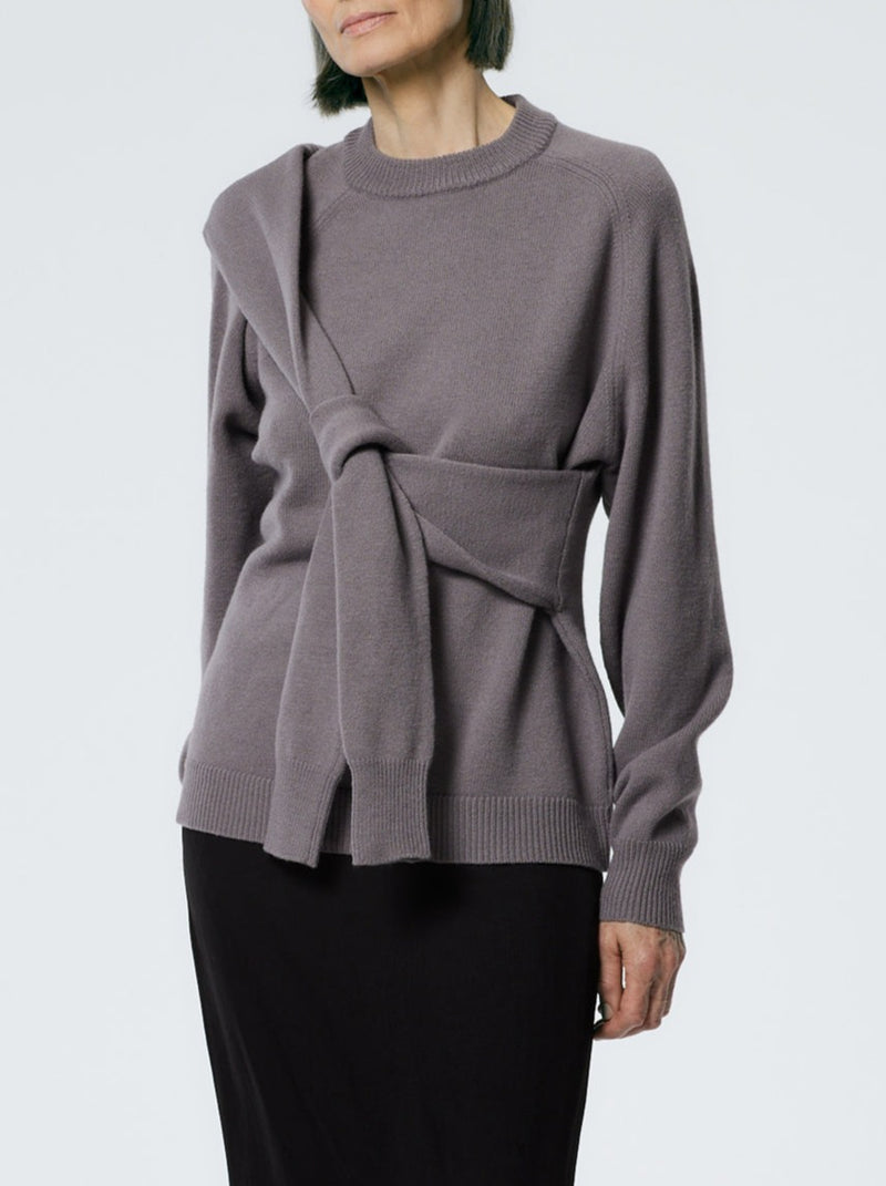 Tibi-Airy Extrafine Wool Blair Pullover - Grey-Sweaters-XS-Boboli-Vancouver-Canada