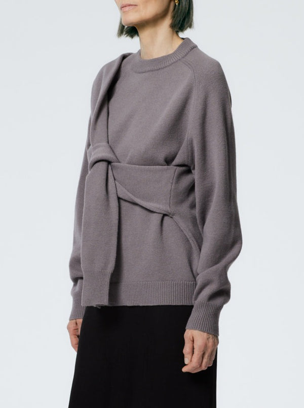 Tibi-Airy Extrafine Wool Blair Pullover - Grey-Sweaters-Boboli-Vancouver-Canada