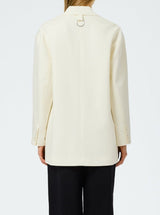 Tibi-Bond Twill Detached Lapel Liam Blazer - Ivory-Blazers-Boboli-Vancouver-Canada