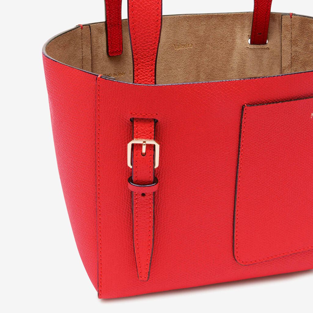 Valextra-Soft Bucket Micro Bag - Crimson-Bags-Boboli-Vancouver-Canada