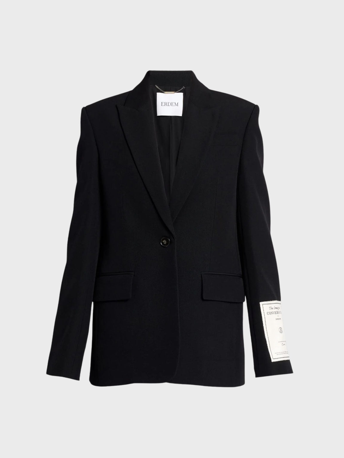 Erdem-Grain De Poudre Blazer-Black-Blazers-Boboli-Vancouver-Canada