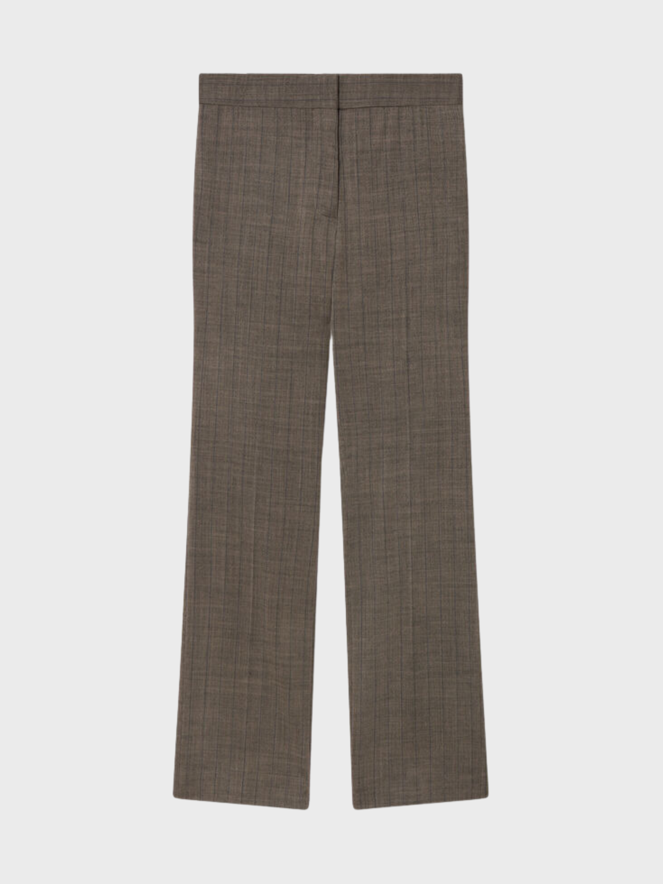 Stella McCartney-Pinstripe Twill Mid-Rise Wool Trouser - Stone-Pants-IT 38-Boboli-Vancouver-Canada