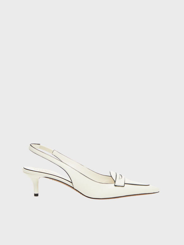 Valentino-Valentino Loafer Slingback - Ivory/Black-Shoes-IT 36-Boboli-Vancouver-Canada