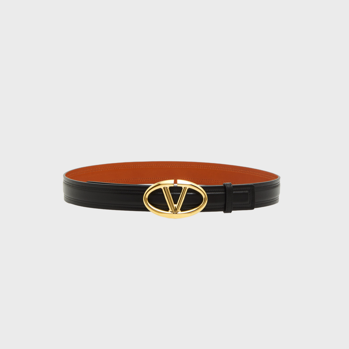 ベルト VALENTINO BLACK LEATHER VLOGO THE BOLD EDITION BELT Valentino Garavani VLOGO The Bold Edition Leather Belt