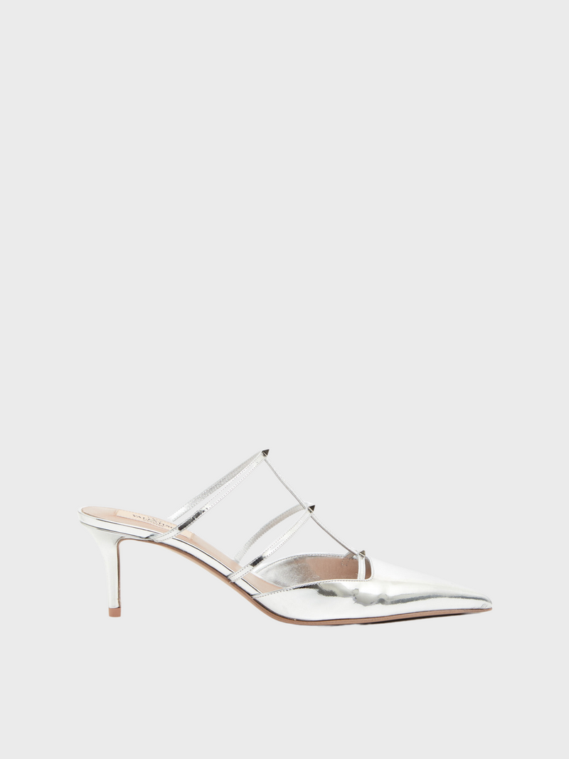 Valentino-Rockstud Wispy Mule - Silver-Shoes-IT 36-Boboli-Vancouver-Canada