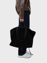 Kassl Editions-Tote Suede - Black-Bags-One Size-Boboli-Vancouver-Canada