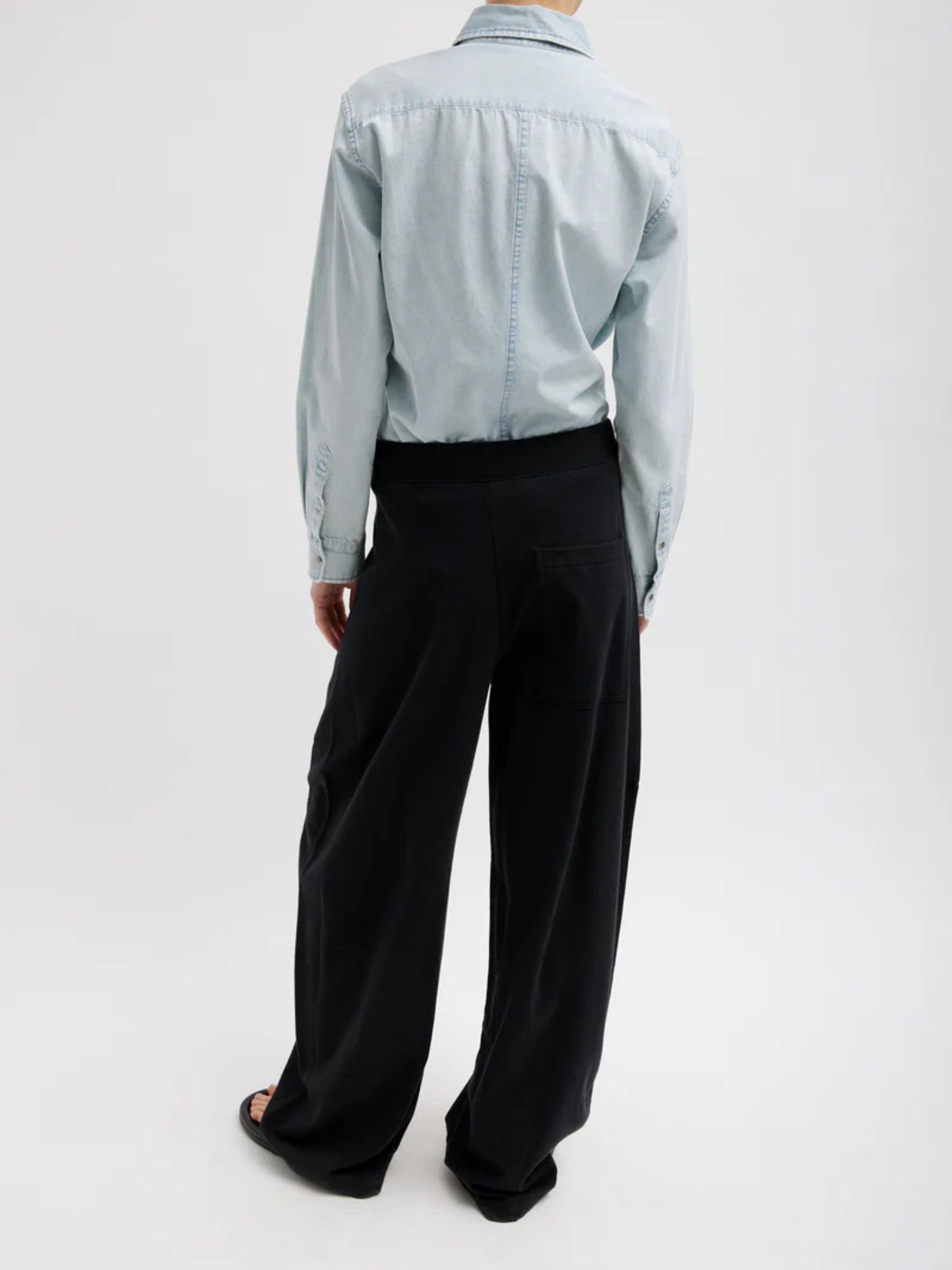 Tibi-Summer Sweatshirting Winslow Pant - Black-Pants-Boboli-Vancouver-Canada