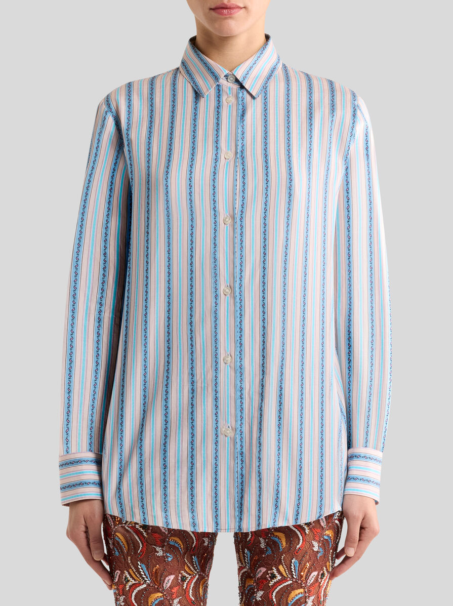 Etro-Regular Button-Up Shirt - Light Blue-Shirts-Boboli-Vancouver-Canada