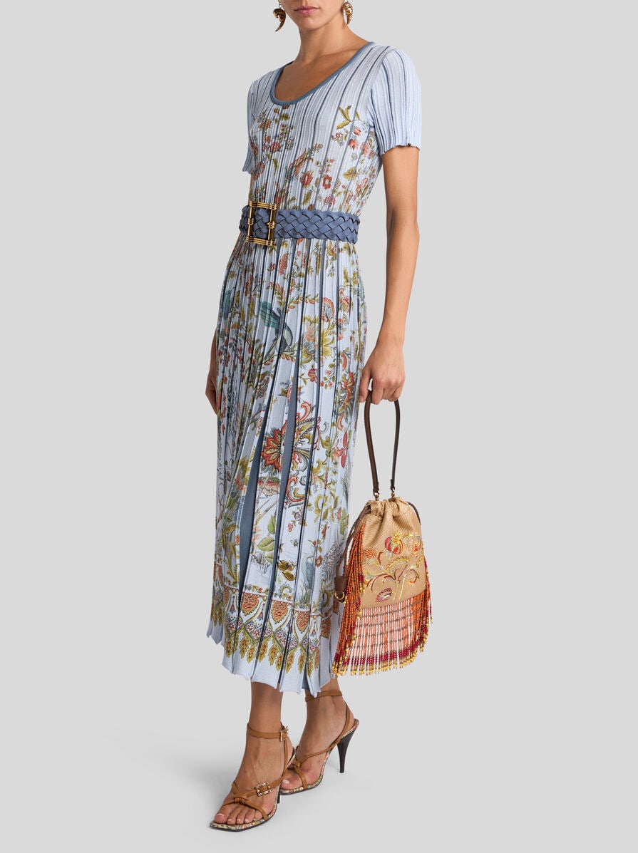 Etro-Maxi Knit Dress w/Pleats - Multi-Dresses-Boboli-Vancouver-Canada