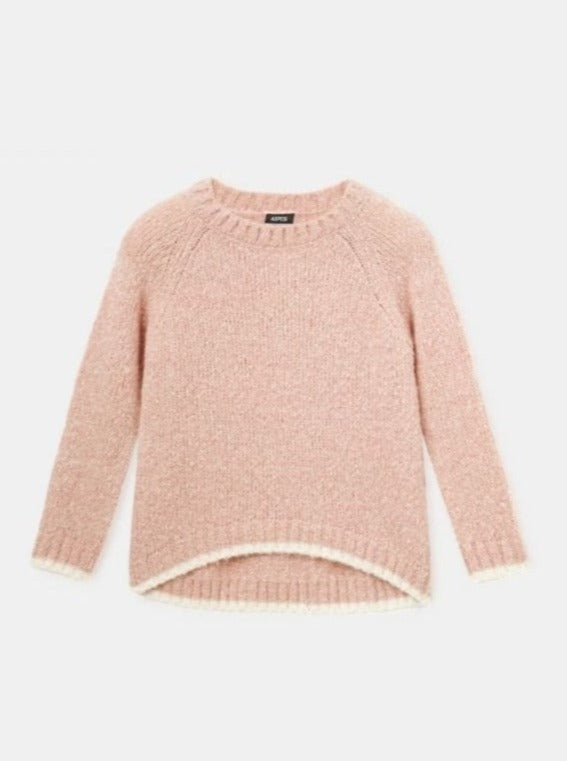 Aspesi-Mélange Baby Alpaca Sweater - Pink-Sweaters-Boboli-Vancouver-Canada
