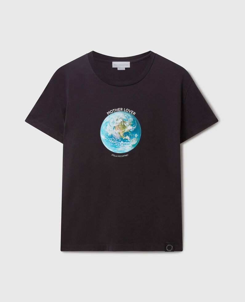 Stella McCartney-Mother Lover T-Shirt - Washed Black-T-Shirts-Boboli-Vancouver-Canada