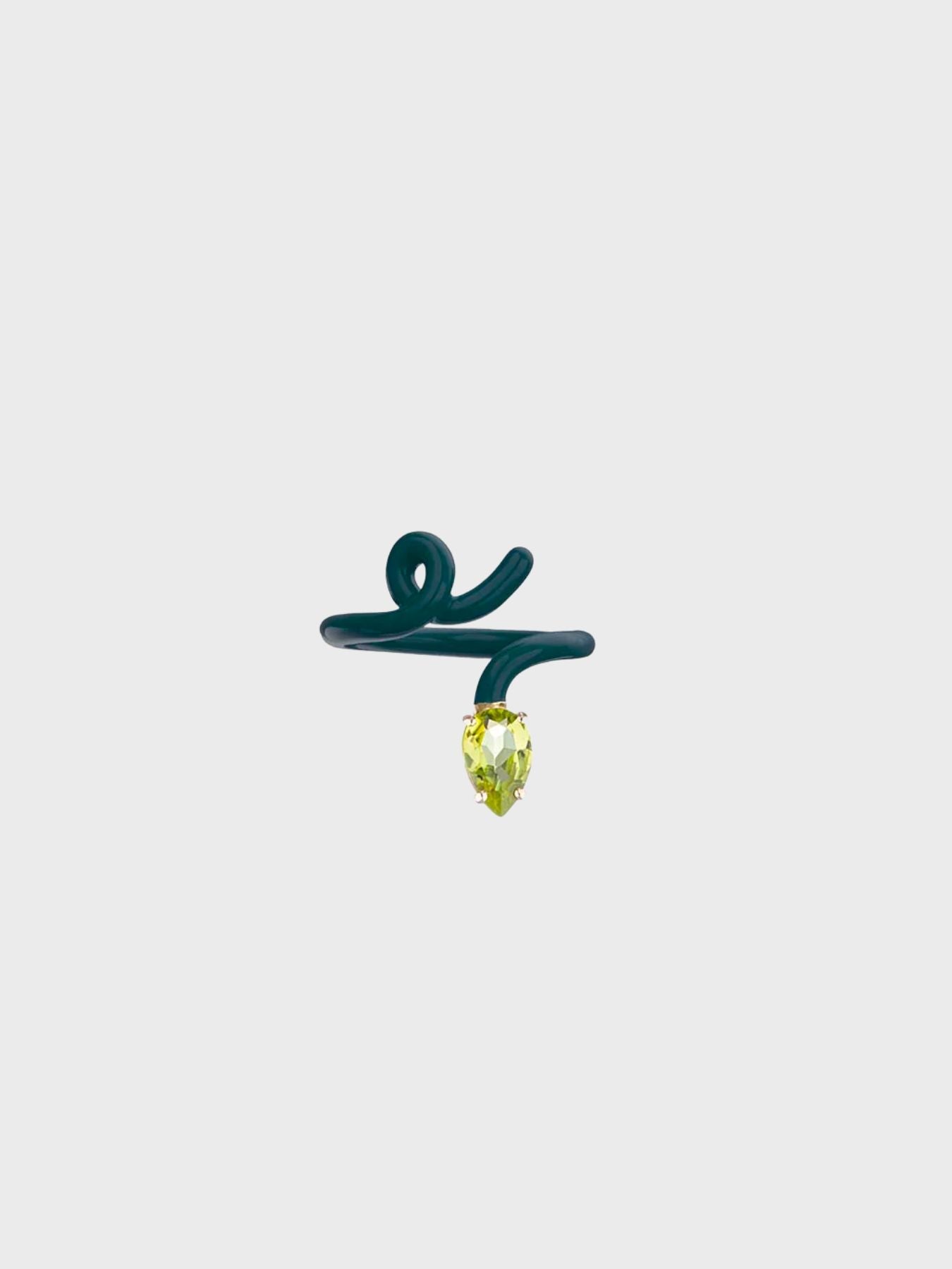 Bea Bongiasca-Baby Vine Tendril Ring in Teal-Jewellery-6-Boboli-Vancouver-Canada