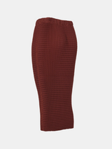 Issey Miyake-Spongy Skirt - Brown-Skirts-JP 02-Boboli-Vancouver-Canada