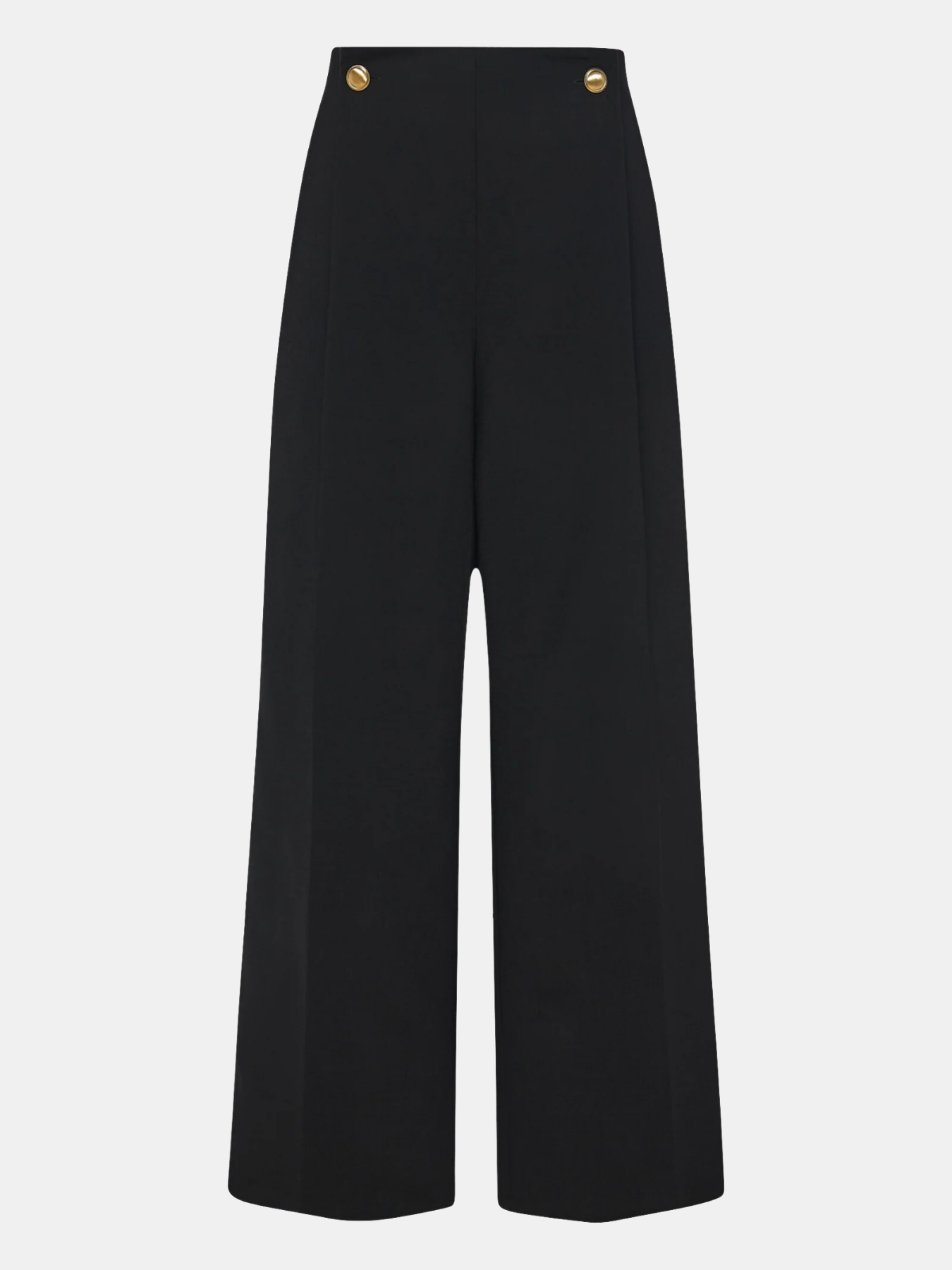 Rosetta Getty-Button Pleat Pant - Black-Pants-US 4-Boboli-Vancouver-Canada