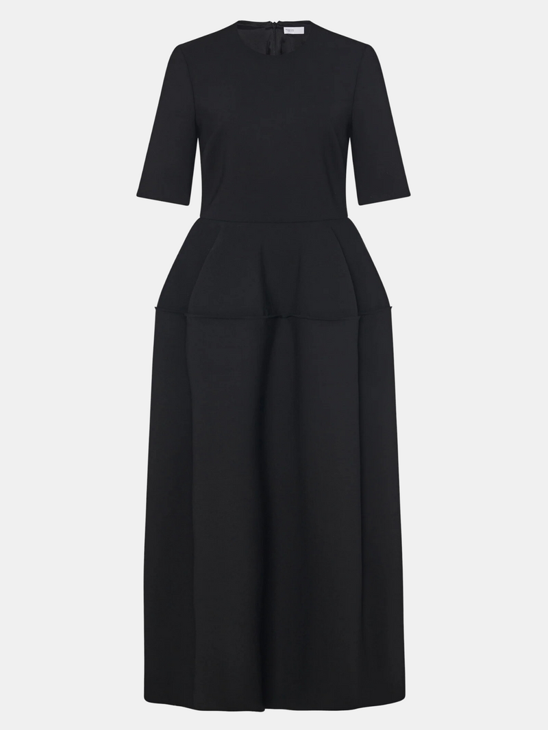 Rosetta Getty-Fitted Bell Skirt Dress - Black-Dresses-US 4-Boboli-Vancouver-Canada