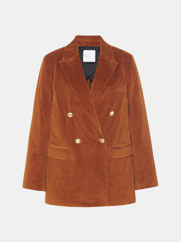 Zara double 2025 breasted corduroy coat