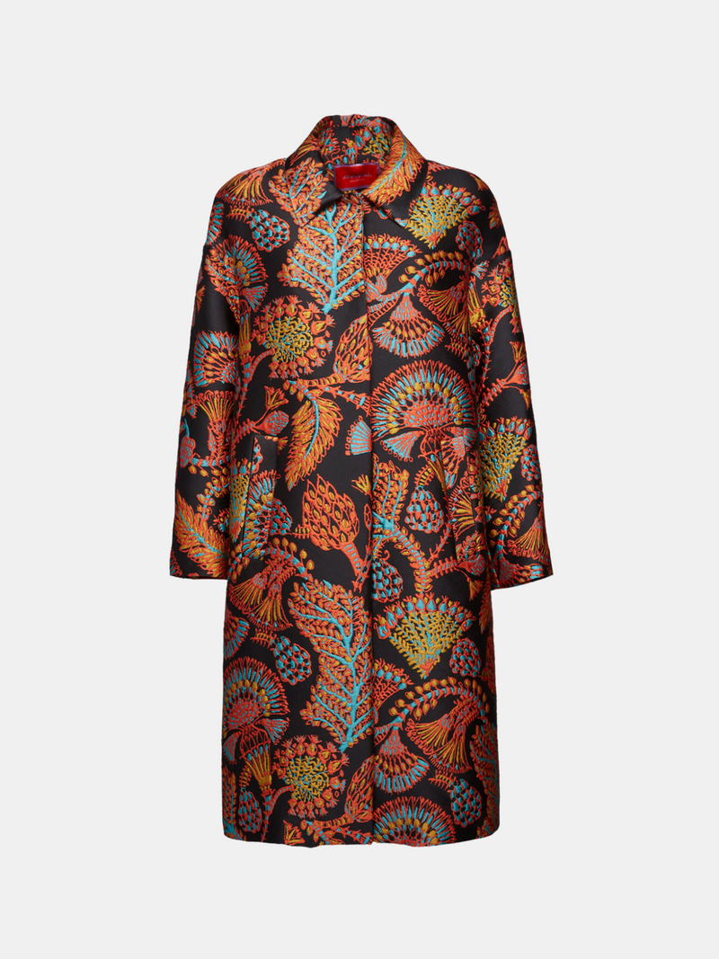 La DoubleJ-Boxy Coat - Jacquard Sicomore-Coats-Boboli-Vancouver-Canada