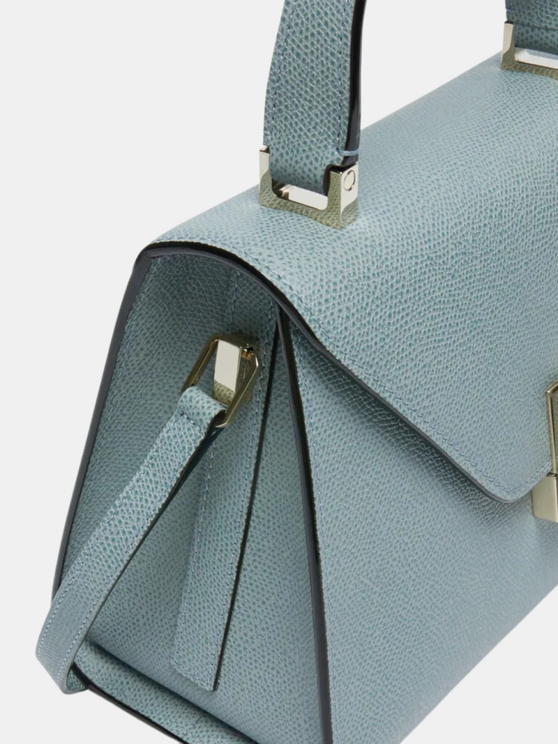 Valextra-Iside Top Handle Mini Bag - Smokey Blue-Bags-One Size-Boboli-Vancouver-Canada