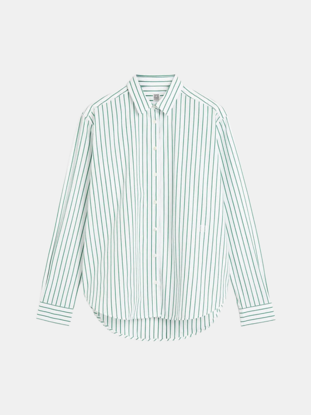 Signature cotton shirt white/green