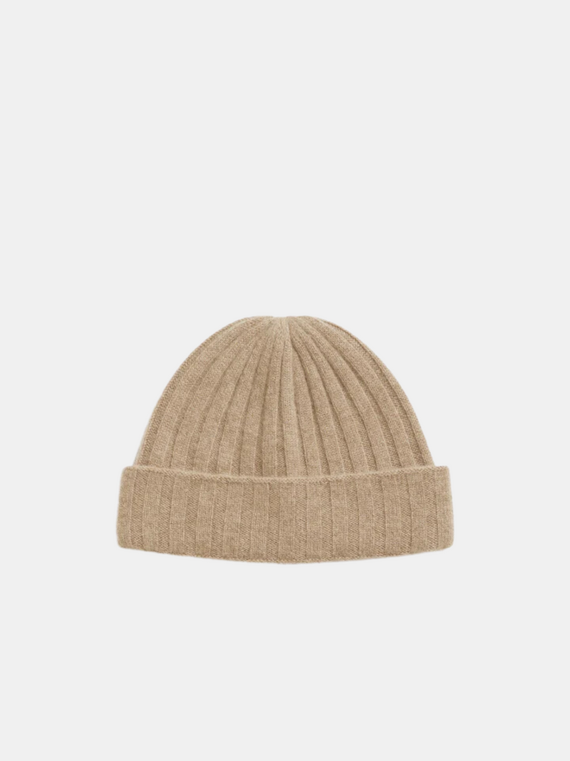 Totême-Cashmere Beanie - Biscuit-Hats-One Size-Boboli-Vancouver-Canada