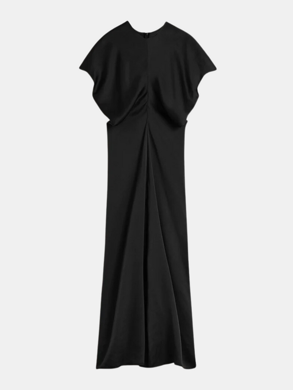 Totême-Slouch Waist Dress - Black-Dresses-EU 34-Boboli-Vancouver-Canada