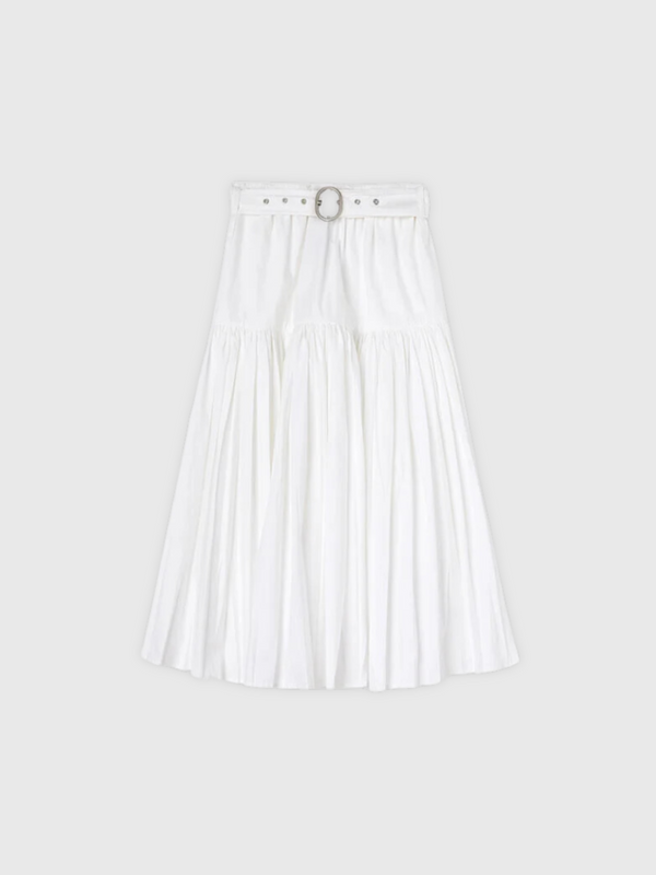 Jil Sander-Pleated Skirt - Optic White-Skirts-EU 34-Boboli-Vancouver-Canada