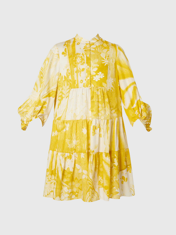 Erdem-L.S. Shirt Dress w/Tiered Skirt - Camomile-Dresses-UK 08-Boboli-Vancouver-Canada