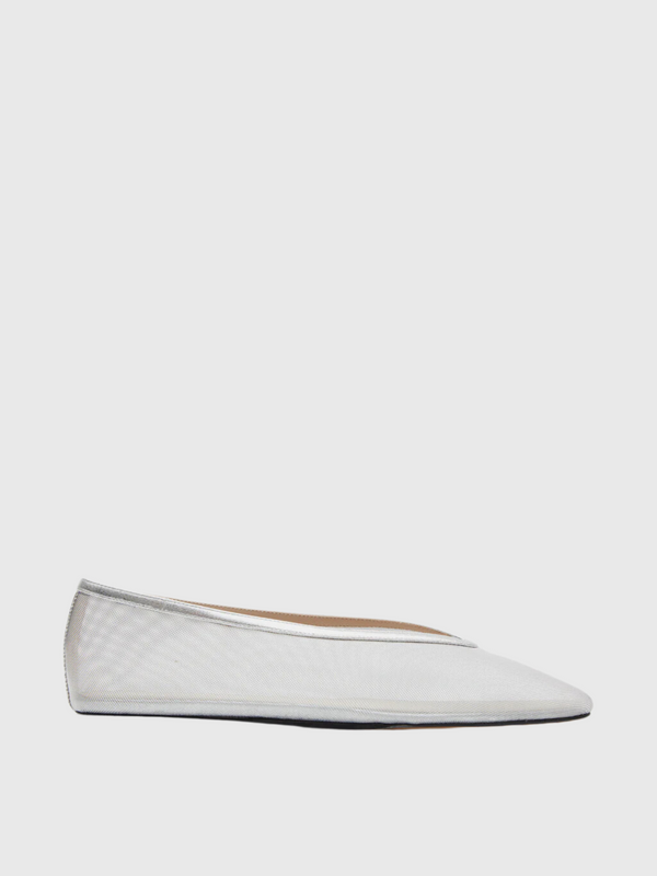 Le Monde Beryl-Luna Slippers Mesh - Silver-Shoes-IT 36-Boboli-Vancouver-Canada