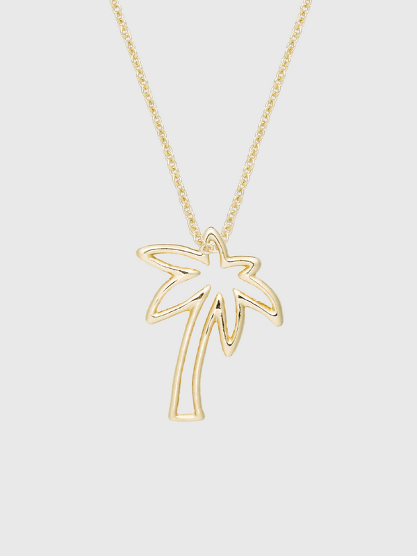 Aliita-Palm Tree Necklace - Yellow Gold-Jewellery-One Size-Boboli-Vancouver-Canada
