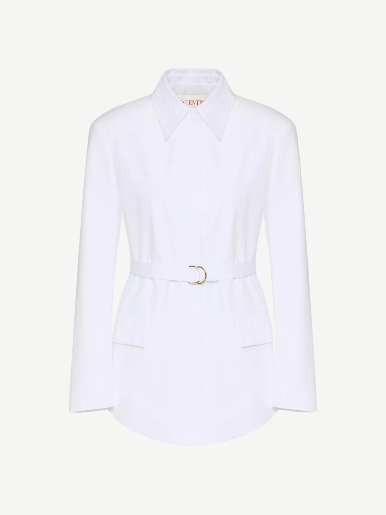 Compact Popeline Pea Coats - White