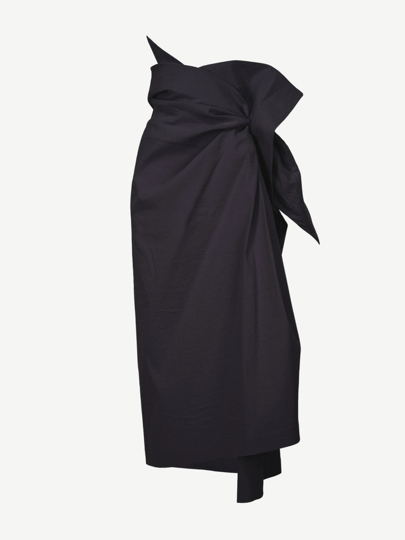 Issey Miyake-Enclothe Skirt - Midnight Navy-Skirts-JP 01-Boboli-Vancouver-Canada