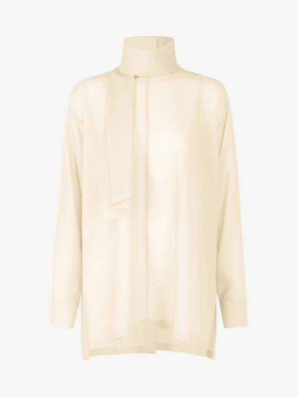 Issey Miyake-Sheer Wool Top - Frost White-Tops-JP 02-Boboli-Vancouver-Canada