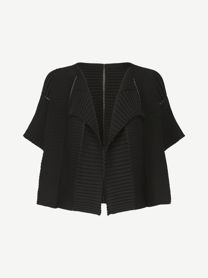 Issey Miyake-Column Knit Cardigan - Black-Cardigans-JP 02-Boboli-Vancouver-Canada