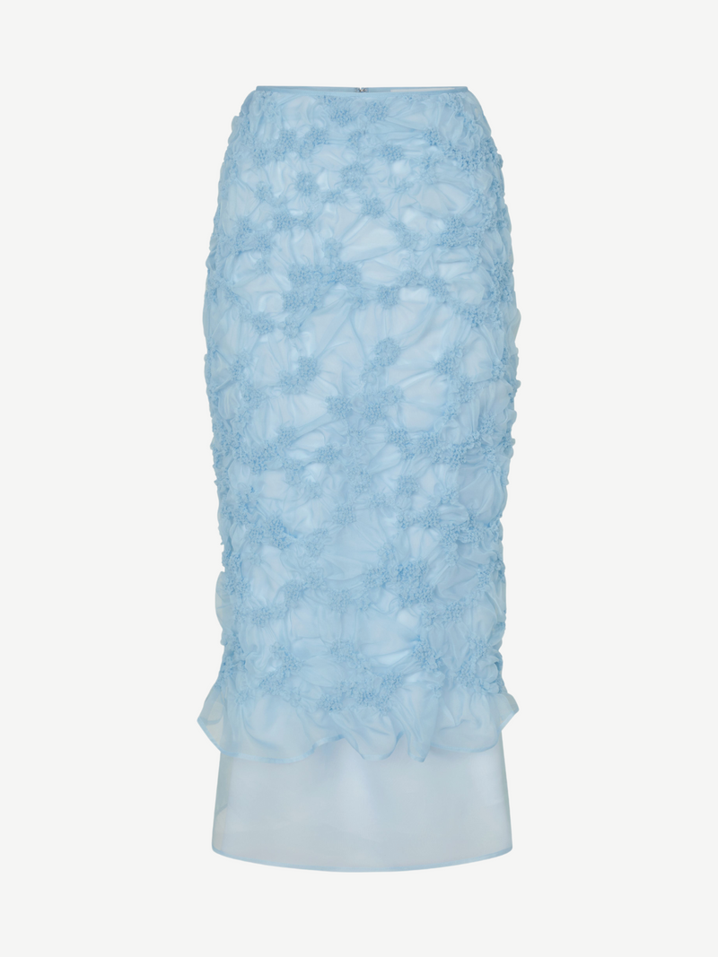 Cecilie Bahnsen-Glenda Skirt - Light Blue-Skirts-UK 10-Boboli-Vancouver-Canada