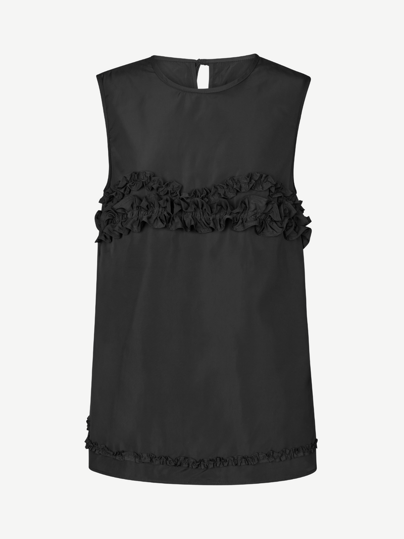 Cecilie Bahnsen-Oksana Top - Black-Tops-UK 08-Boboli-Vancouver-Canada