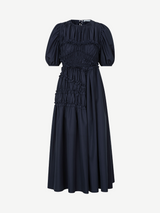 Cecilie Bahnsen-Omara Dress - Navy Blue-Dresses-UK 08-Boboli-Vancouver-Canada